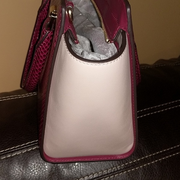 Michael Kors Selma Snakeskin Embossed Satchel - Picture 5 of 8